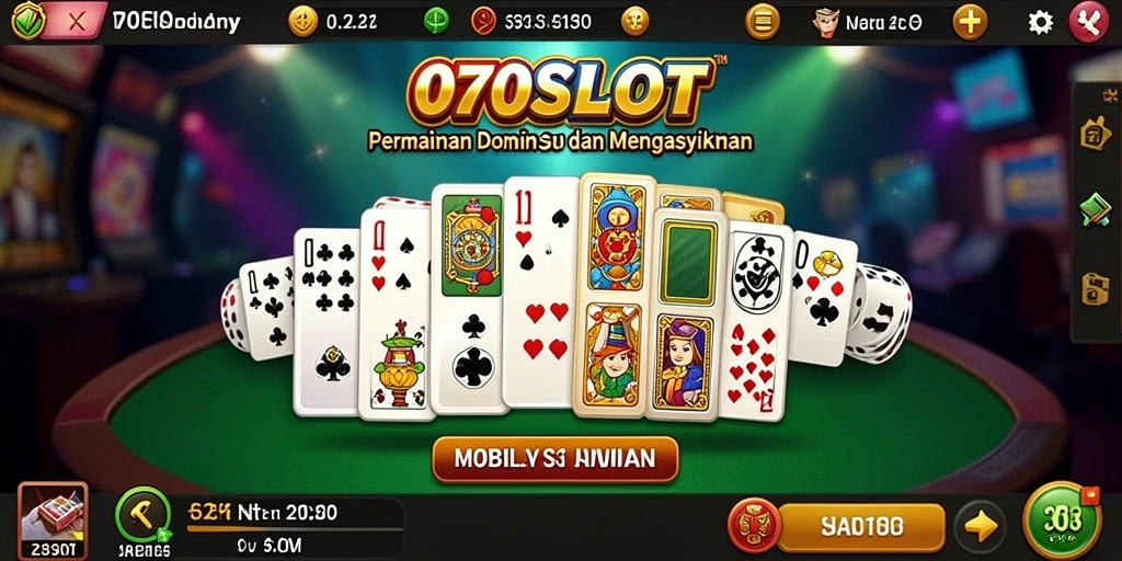 Tangkapan layar gameplay 070SLOT yang menampilkan permainan Domino.