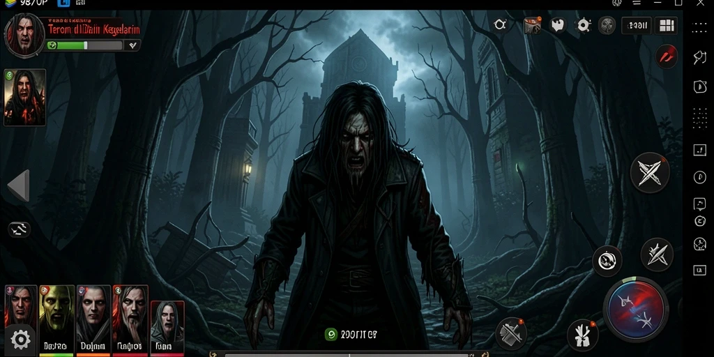 Screenshot gameplay <strong>987UP</strong> dengan nuansa kegelapan dan misteri.