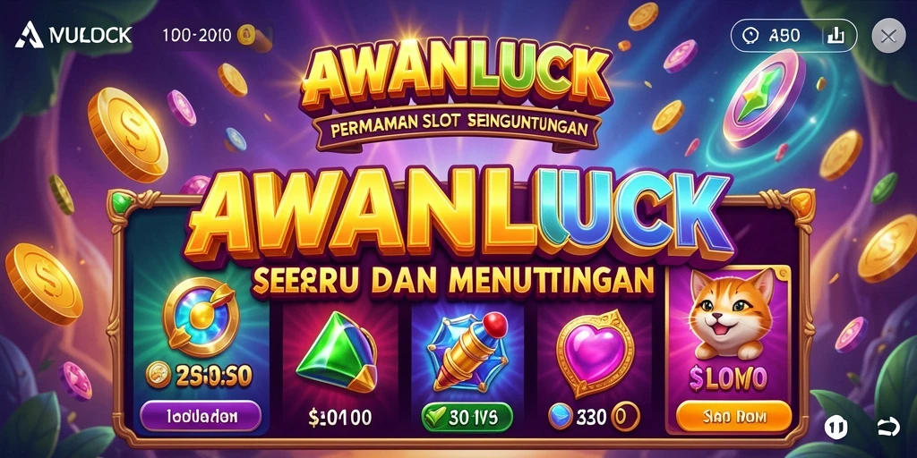 Screenshot gameplay menunjukkan antarmuka permainan slot yang menarik.