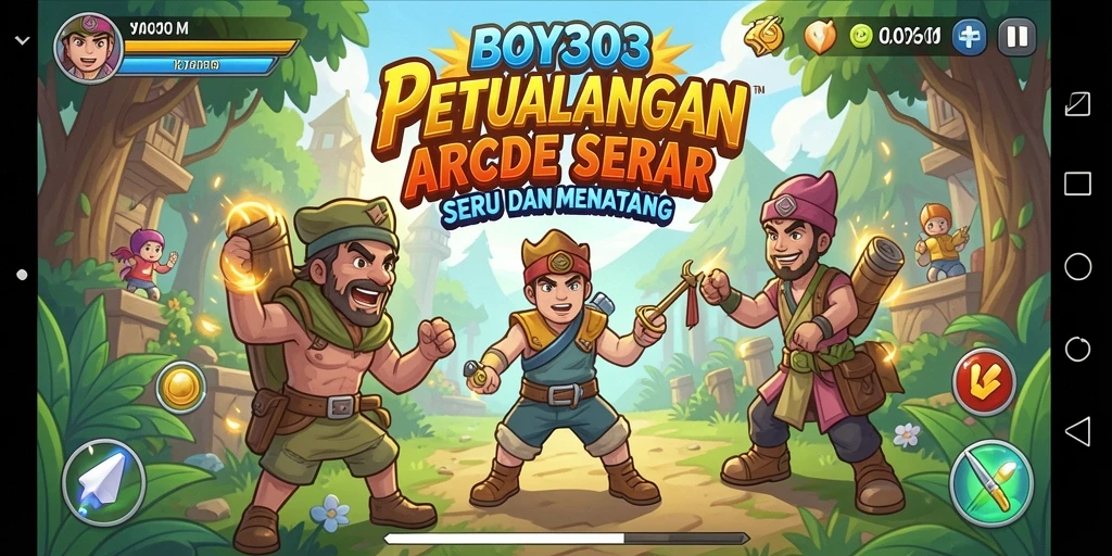 Screenshot utama BOY303 menampilkan aksi seru dalam gameplay Arcade.