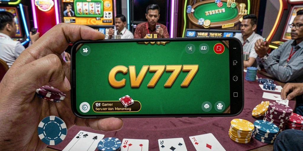 Screenshot gameplay CV777 menunjukkan aksi seru dalam permainan Poker.