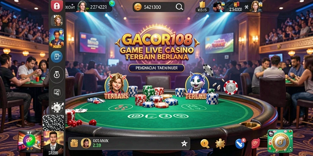 Tampilan gameplay Live Casino yang memukau di GACOR108.