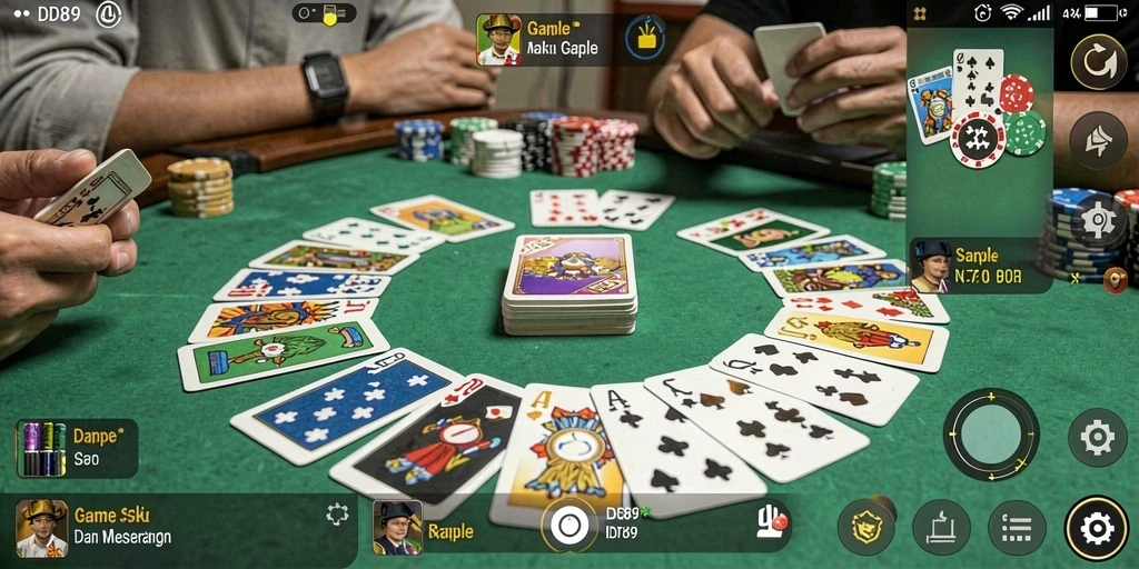 Tampilan gameplay seru dan interaktif di game Gaple IDR89.