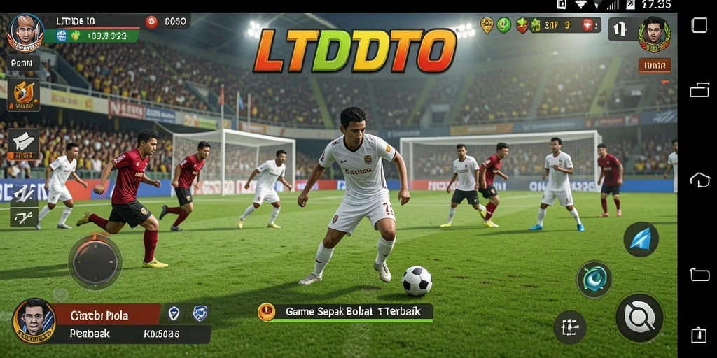 Tampilan gameplay LTDTOTO menampilkan aksi menarik dari pertandingan sepak bola.