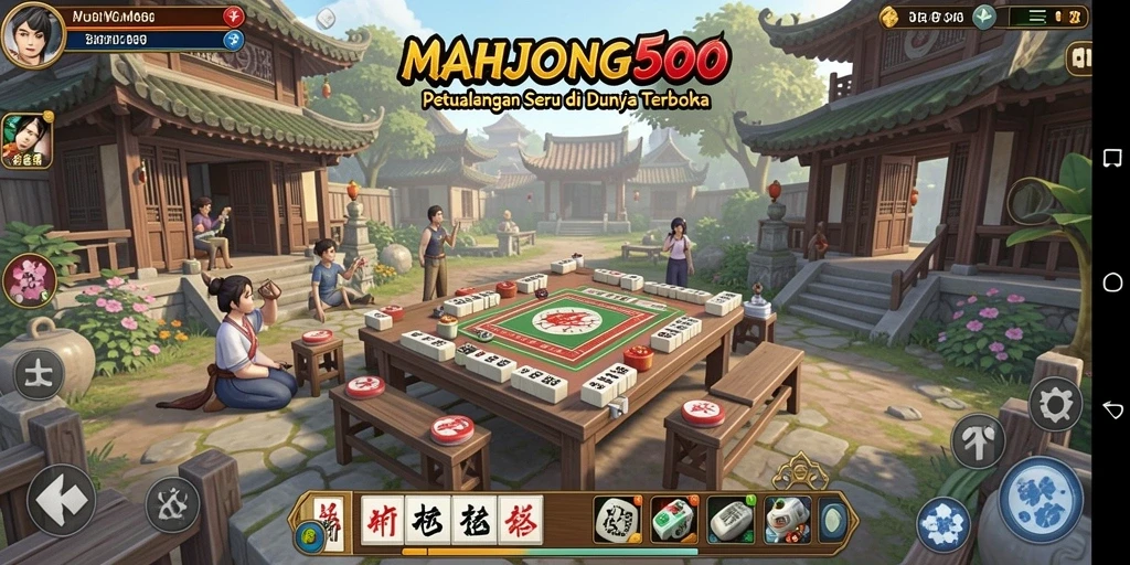 Tampilan gameplay MAHJONG500 yang menakjubkan di dunia terbuka.