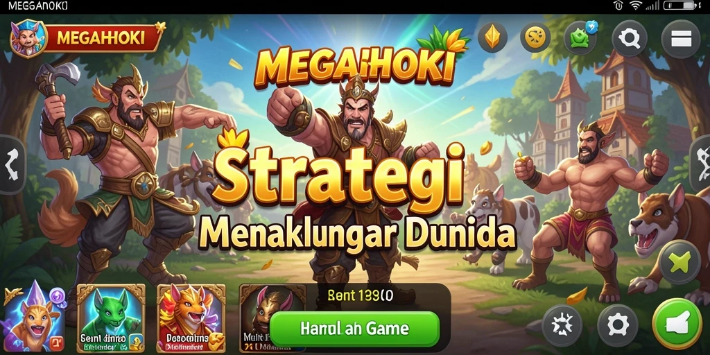 Tampilan gameplay epic dari MEGAHOKI dengan strategi yang memikat.