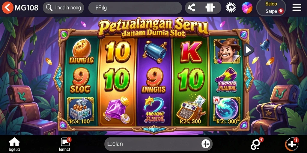 Screenshot gameplay MG108 yang menampilkan keseruan bermain slot.