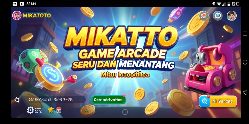 Tangkapan layar MIKATOTO menampilkan aksi gameplay arcade yang mendebarkan.