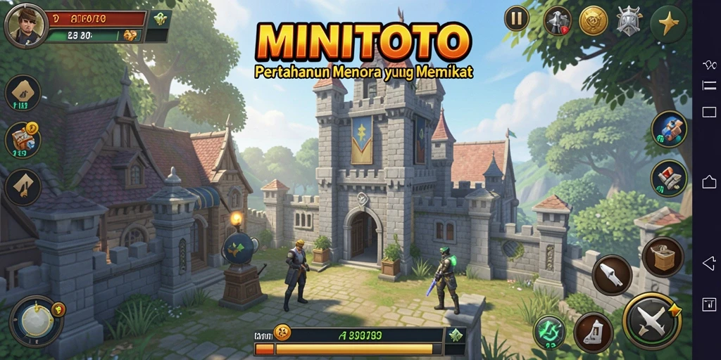 Screenshot MINITOTO menampilkan aksi seru dalam gameplay Tower Defense.