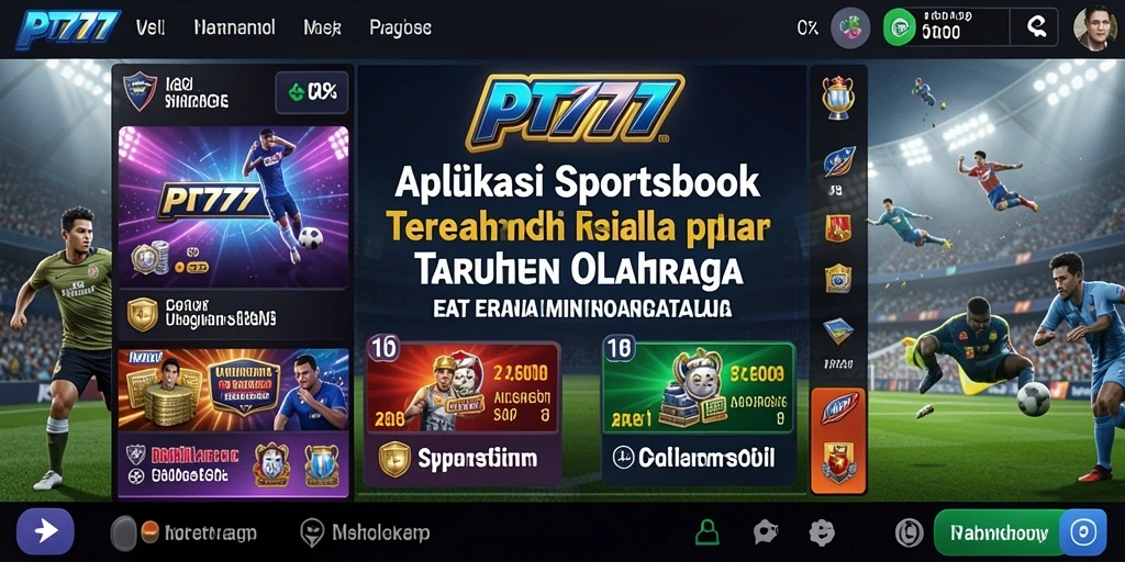 Screenshot PT777 menampilkan tampilan antarmuka sportsbook yang menarik.