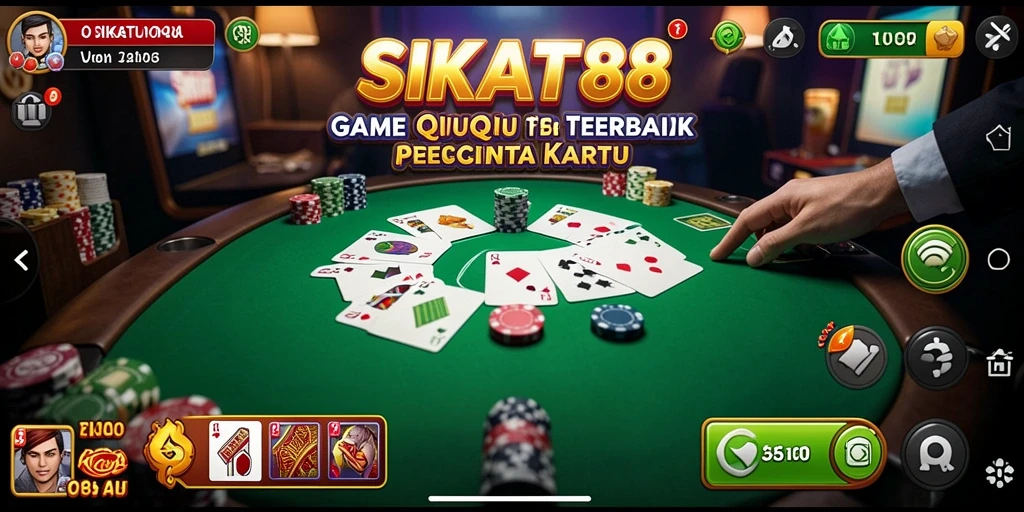 Screenshot menunjukkan gameplay seru SIKAT88 dengan fitur QiuQiu.