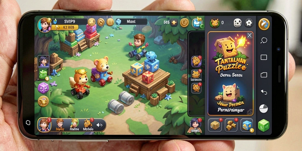 Tangkapan layar SVIP9 menunjukkan gameplay puzzle yang menantang dan menarik.