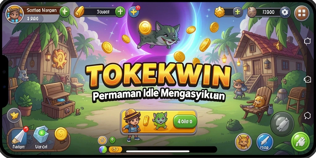 Tampilan menarik dari gameplay TOKEKWIN yang seru dan santai.