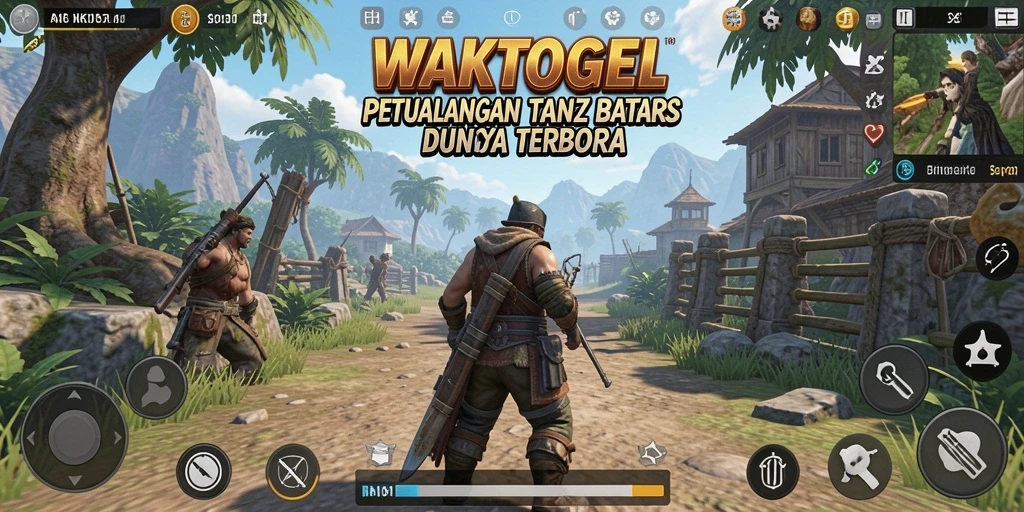 Tampilan gameplay WAKTOGEL yang penuh petualangan di dunia terbuka.