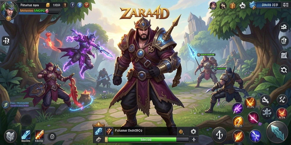 Screenshot gameplay ZARA4D yang menampilkan pertarungan seru antar pemain.